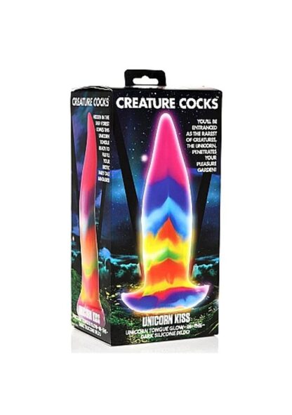Creature Cocks Glow in the Dark Unicorn Tongue Silicone Dildo - Image 2