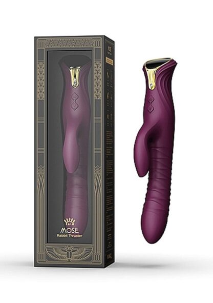 Zalo Mose Thrusting Rabbit Vibrator Purple - Image 2