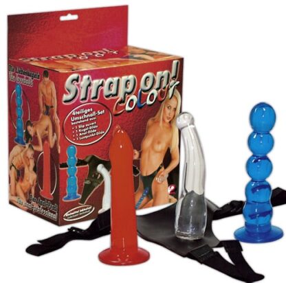 You2Toys Strap on! Colour postroj s dildy - Image 2