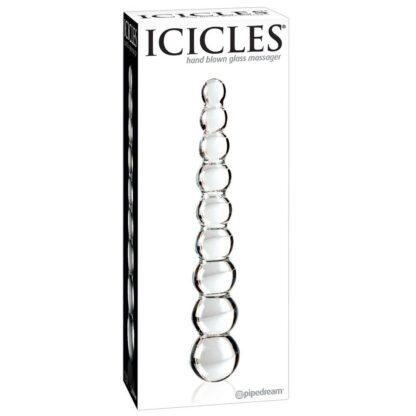 Oboustranné skleněné dildo Pipedream Icicles No. 2 pro ženy - Image 2