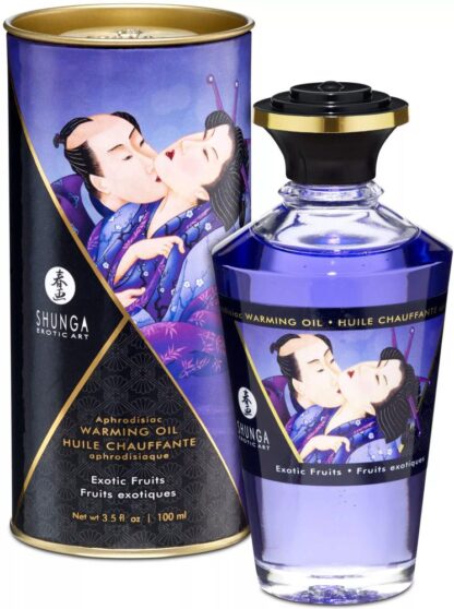 Erotický masážní olej Shunga Heat Exotic Fruits 100ml - Image 2