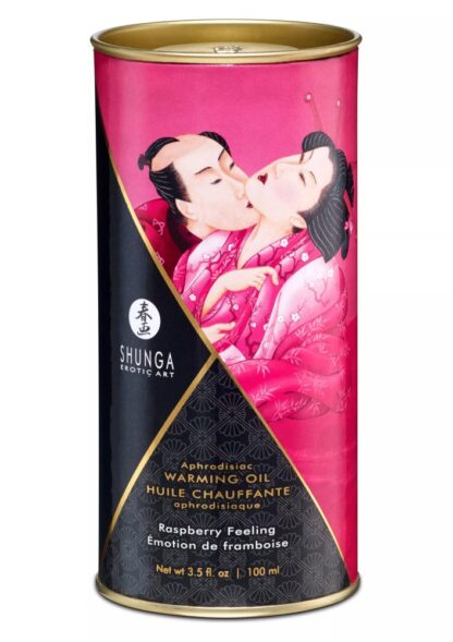 Shunga Aphrodisiac Warming Oil Raspberry Feeling 100ml - Image 2