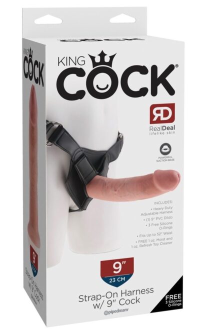 Připínací postroj s realistickým dildem 9 palců - Image 2