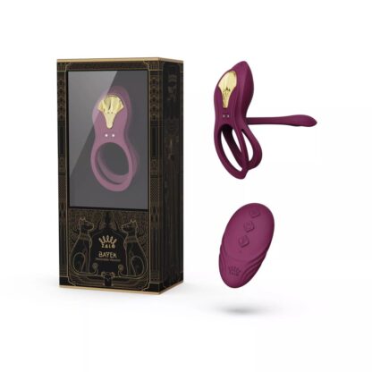 Zalo Bayek Cockring Vibrator with Remote Control Purple - Image 2