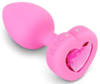 b-Vibe Vibrating Heart Plug S/M Pink - Image 2